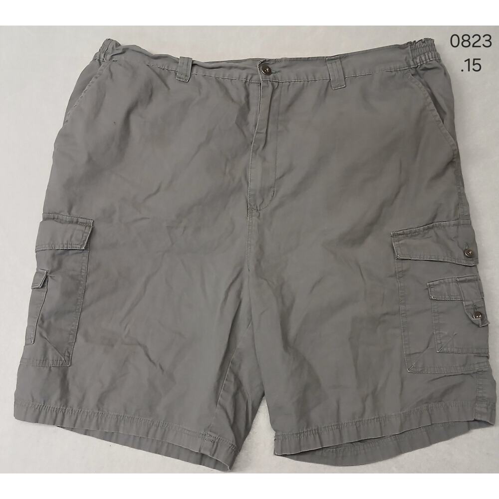 King Size (46) Men's Gray Cargo Style Relaxed Shorts